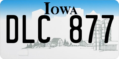 IA license plate DLC877