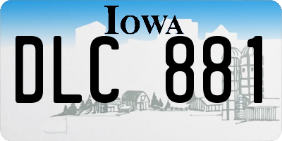 IA license plate DLC881