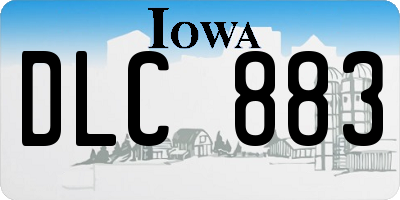 IA license plate DLC883