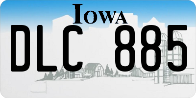 IA license plate DLC885