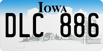 IA license plate DLC886