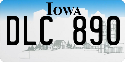IA license plate DLC890