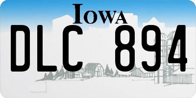 IA license plate DLC894