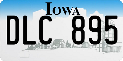 IA license plate DLC895