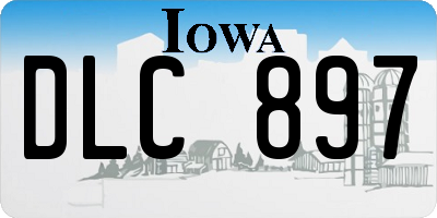 IA license plate DLC897
