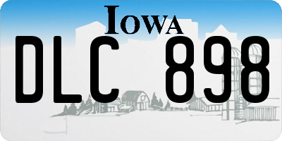 IA license plate DLC898