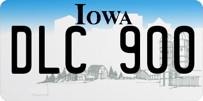 IA license plate DLC900