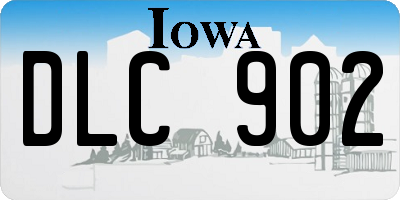 IA license plate DLC902