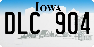IA license plate DLC904