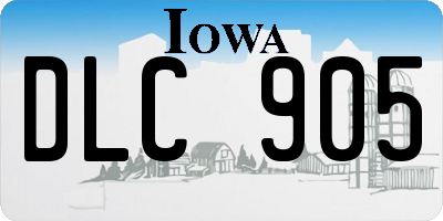 IA license plate DLC905