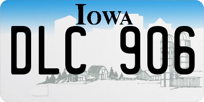 IA license plate DLC906