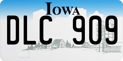 IA license plate DLC909