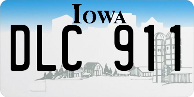 IA license plate DLC911