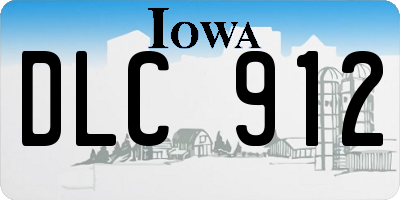 IA license plate DLC912