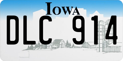 IA license plate DLC914