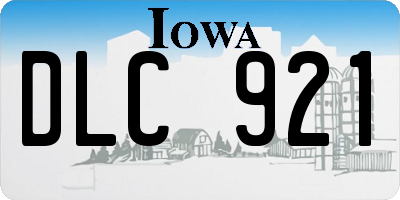 IA license plate DLC921