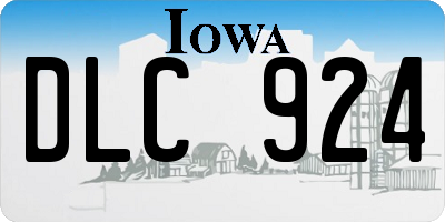 IA license plate DLC924