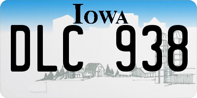 IA license plate DLC938
