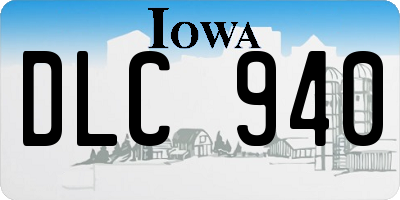 IA license plate DLC940