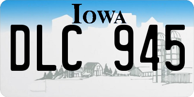 IA license plate DLC945