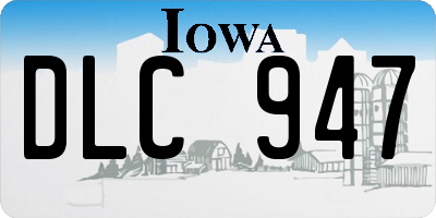 IA license plate DLC947