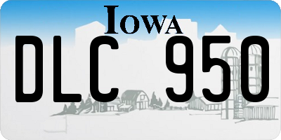 IA license plate DLC950