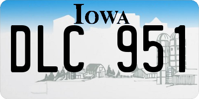 IA license plate DLC951