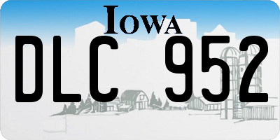 IA license plate DLC952