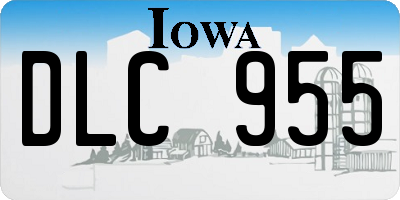 IA license plate DLC955