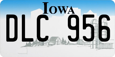 IA license plate DLC956