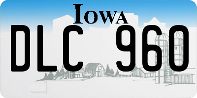IA license plate DLC960