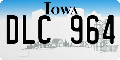 IA license plate DLC964