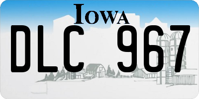 IA license plate DLC967