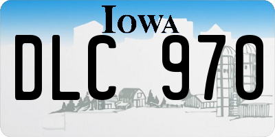 IA license plate DLC970