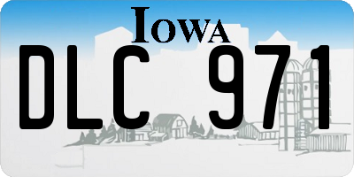 IA license plate DLC971