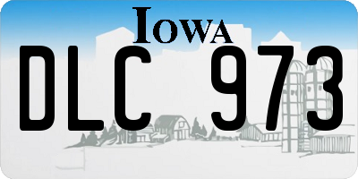 IA license plate DLC973