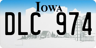 IA license plate DLC974