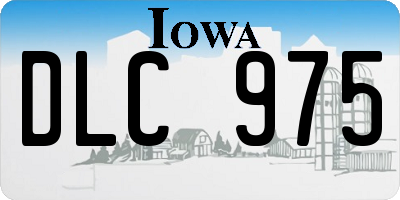 IA license plate DLC975