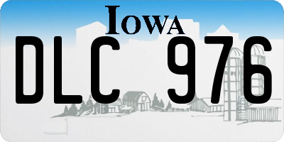 IA license plate DLC976