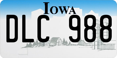 IA license plate DLC988
