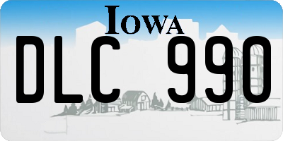 IA license plate DLC990