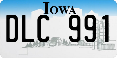 IA license plate DLC991