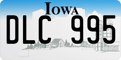 IA license plate DLC995