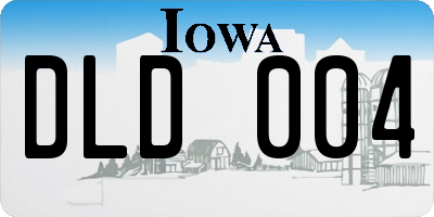 IA license plate DLD004