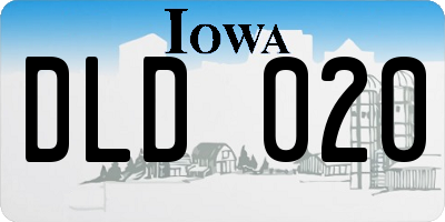 IA license plate DLD020