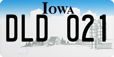 IA license plate DLD021