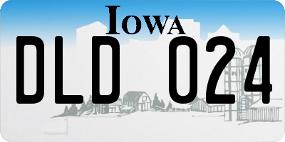 IA license plate DLD024