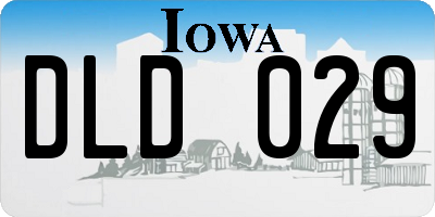 IA license plate DLD029