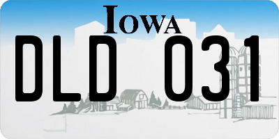 IA license plate DLD031