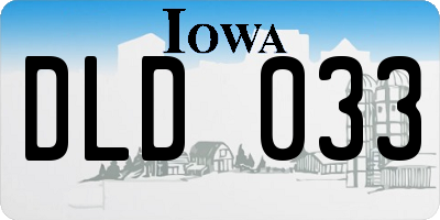 IA license plate DLD033